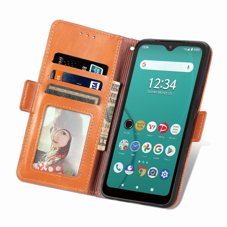Grid Leather Flip Phone Case