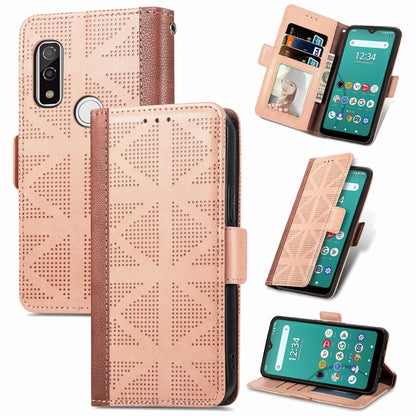 Grid Leather Flip Phone Case