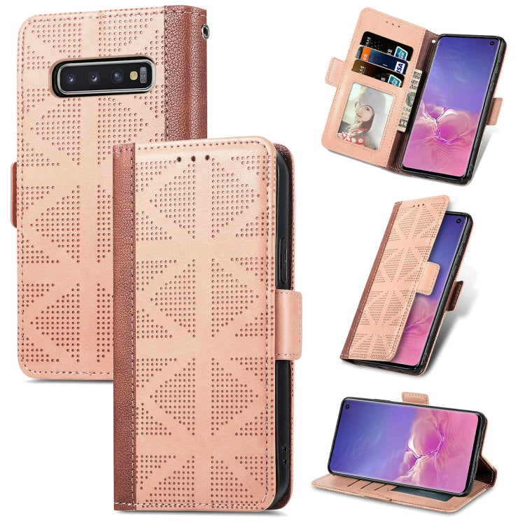 Grid Leather Flip Phone Case