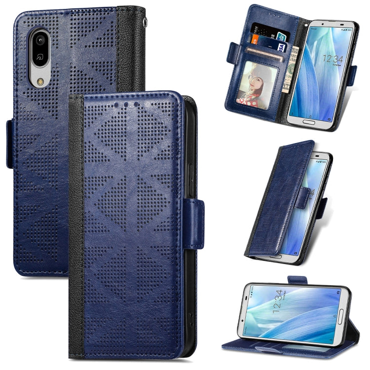 Grid Leather Flip Phone Case