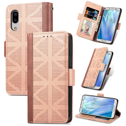 Grid Leather Flip Phone Case