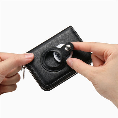 For AirTag Zipper Wallet Protective Cover Case