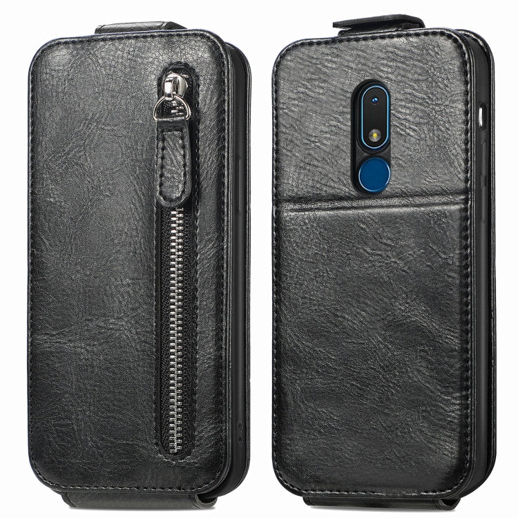 Zipper Wallet Vertical Flip Leather Phone Case