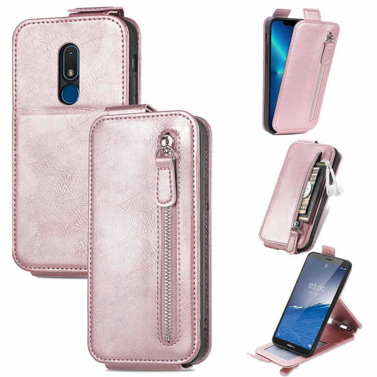 Zipper Wallet Vertical Flip Leather Phone Case