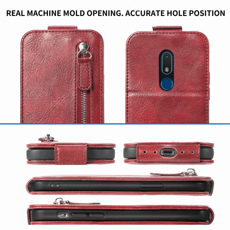 Zipper Wallet Vertical Flip Leather Phone Case