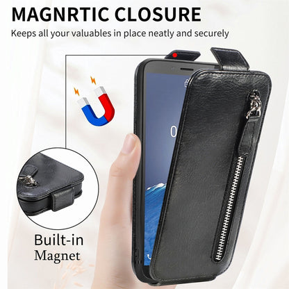 Zipper Wallet Vertical Flip Leather Phone Case