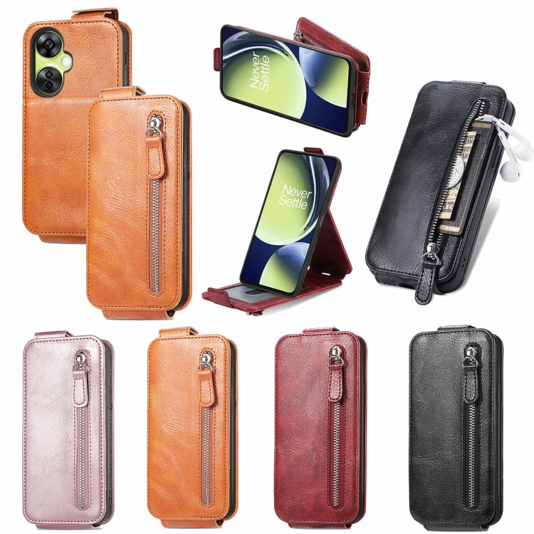 Zipper Wallet Vertical Flip Leather Phone Case