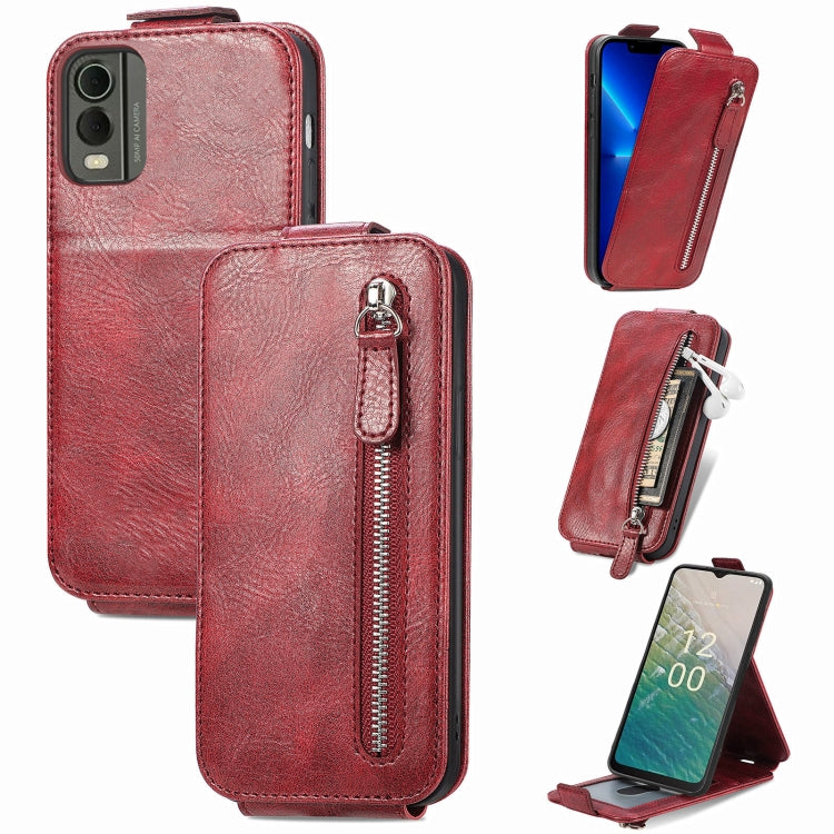 Zipper Wallet Vertical Flip Leather Phone Case