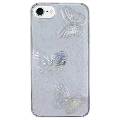 Clear Crystal Butterflies TPU Phone Case