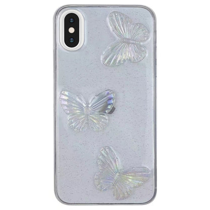 Clear Crystal Butterflies TPU Phone Case