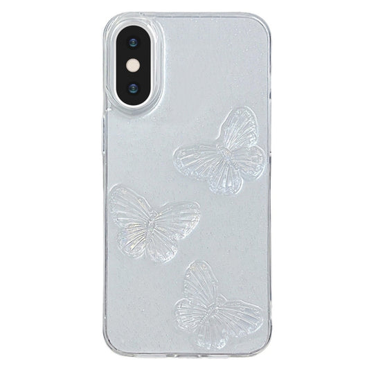 Clear Crystal Butterflies TPU Phone Case, For iPhone XS Max, For iPhone 7 Plus / 8 Plus