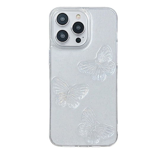 Clear Crystal Butterflies TPU Phone Case, For iPhone 16 Pro Max, For iPhone 16 Pro, For iPhone 16 Plus, For iPhone 16, For iPhone 15 Pro Max, For iPhone 15 Pro, For iPhone 15 Plus, For iPhone 15, For iPhone 14 Plus, For iPhone 14, For iPhone 14 Pro����...