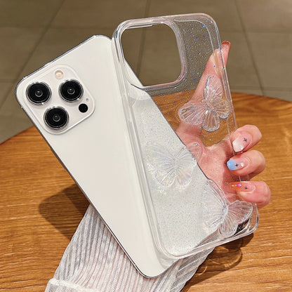 Clear Crystal Butterflies TPU Phone Case, For iPhone XS Max, For iPhone 7 Plus / 8 Plus