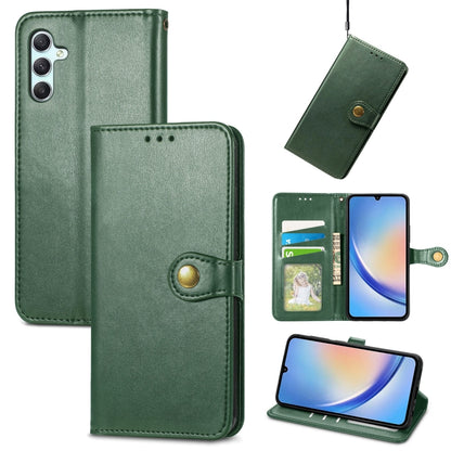 Retro Solid Color Buckle Leather Phone Case, For Samsung Galaxy S24+ 5G, For Samsung Galaxy S24 5G, For Samsung Galaxy A34 5G, For Samsung Galaxy A54 5G