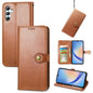 Retro Solid Color Buckle Leather Phone Case