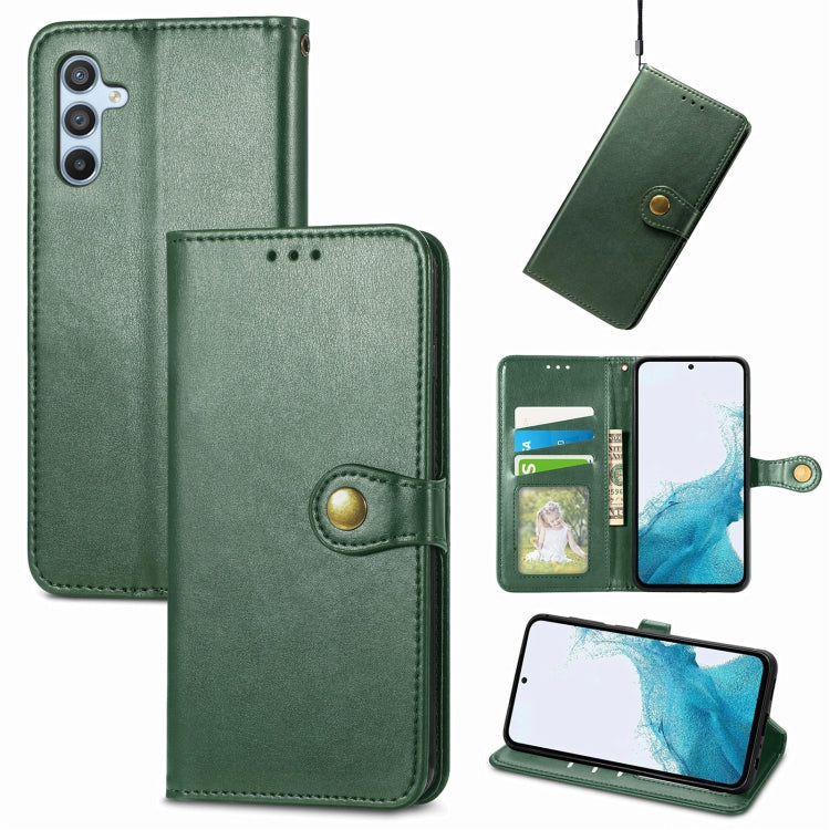 Retro Solid Color Buckle Leather Phone Case, For Samsung Galaxy S24+ 5G, For Samsung Galaxy S24 5G, For Samsung Galaxy A34 5G, For Samsung Galaxy A54 5G