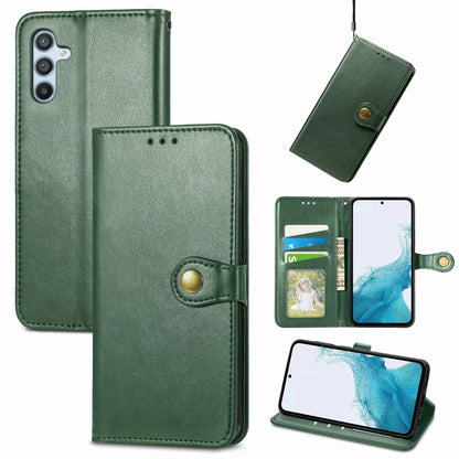 Retro Solid Color Buckle Leather Phone Case, For Samsung Galaxy S24+ 5G, For Samsung Galaxy S24 5G, For Samsung Galaxy A34 5G, For Samsung Galaxy A54 5G