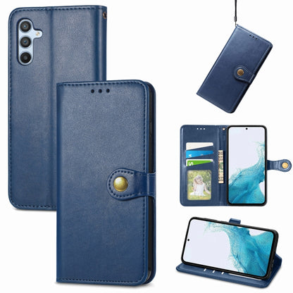Retro Solid Color Buckle Leather Phone Case, For Samsung Galaxy S24+ 5G, For Samsung Galaxy S24 5G, For Samsung Galaxy A34 5G, For Samsung Galaxy A54 5G