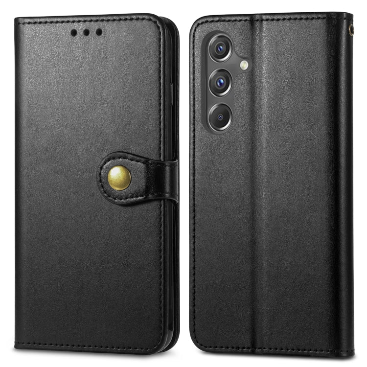 Retro Solid Color Buckle Leather Phone Case, For Samsung Galaxy A15