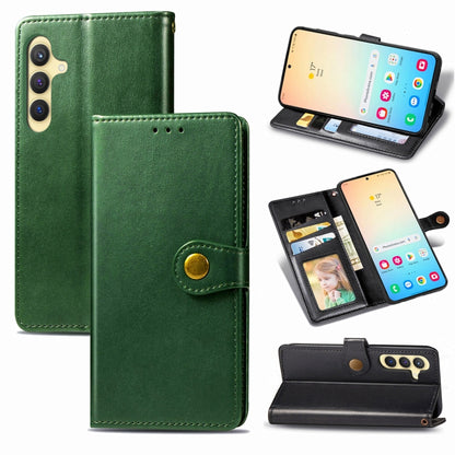 Retro Solid Color Buckle Leather Phone Case, For Samsung Galaxy S24+ 5G, For Samsung Galaxy S24 5G, For Samsung Galaxy A15, For Samsung Galaxy A34 5G