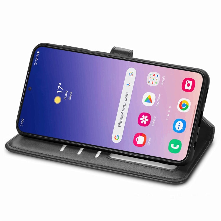 Retro Solid Color Buckle Leather Phone Case, For Samsung Galaxy S24+ 5G, For Samsung Galaxy S24 5G, For Samsung Galaxy A34 5G, For Samsung Galaxy A54 5G