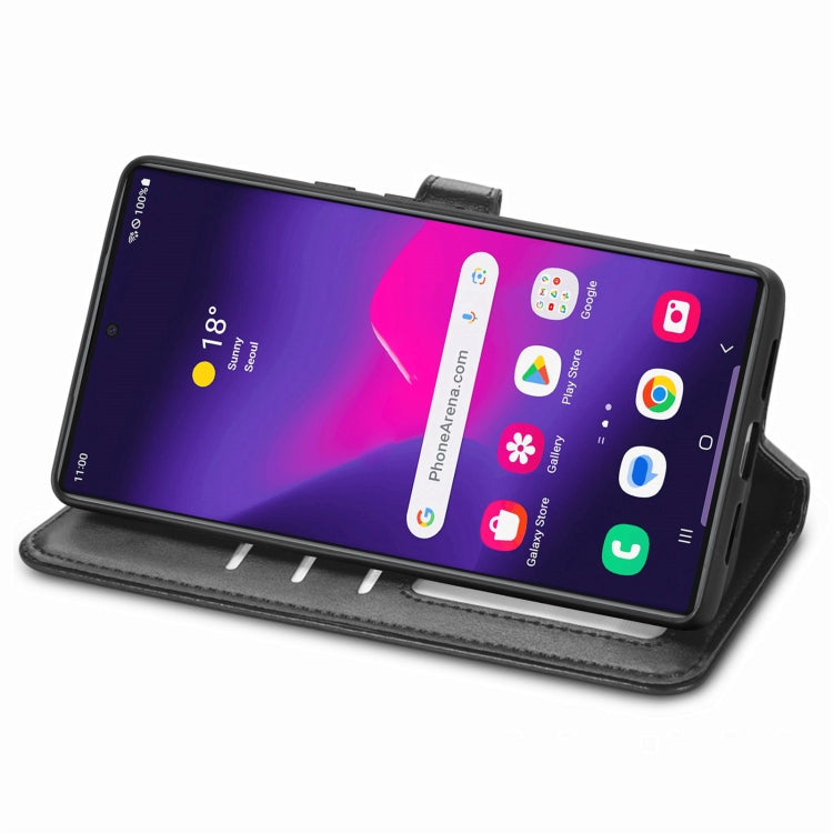 Retro Solid Color Buckle Leather Phone Case, For Samsung Galaxy S25 5G, For Samsung Galaxy S25+ 5G, For Samsung Galaxy S25 Ultra 5G, For Samsung Galaxy S24 Ultra 5G