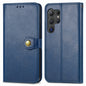 Retro Solid Color Buckle Leather Phone Case, For Samsung Galaxy S25 5G, For Samsung Galaxy S25+ 5G, For Samsung Galaxy S25 Ultra 5G, For Samsung Galaxy S24 Ultra 5G