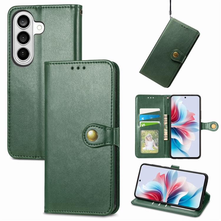 Retro Solid Color Buckle Leather Phone Case, For Samsung Galaxy S26+ 5G, For Samsung Galaxy S26 Ultra 5G, For Samsung Galaxy S26 5G, For Samsung Galaxy A27 5G