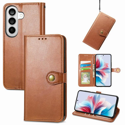 Retro Solid Color Buckle Leather Phone Case, For Samsung Galaxy S26+ 5G, For Samsung Galaxy S26 Ultra 5G, For Samsung Galaxy S26 5G, For Samsung Galaxy A27 5G