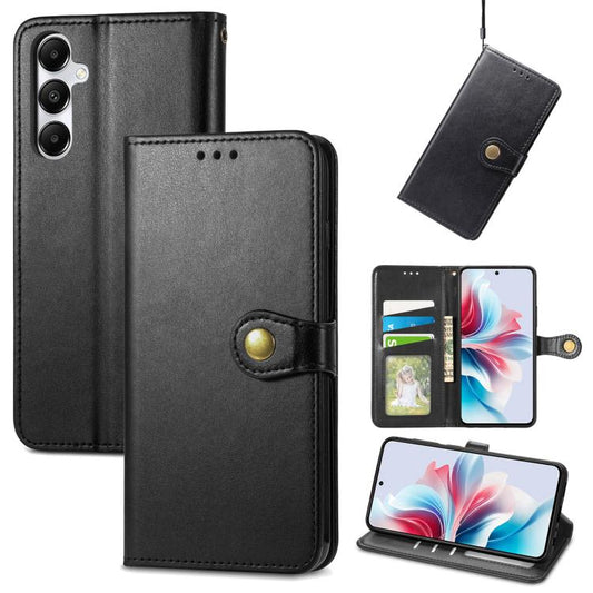 Retro Solid Color Buckle Leather Phone Case, For Galaxy A27 5G, For Galaxy S25 5G, For Galaxy S25+ 5G, For Galaxy S25 Ultra 5G