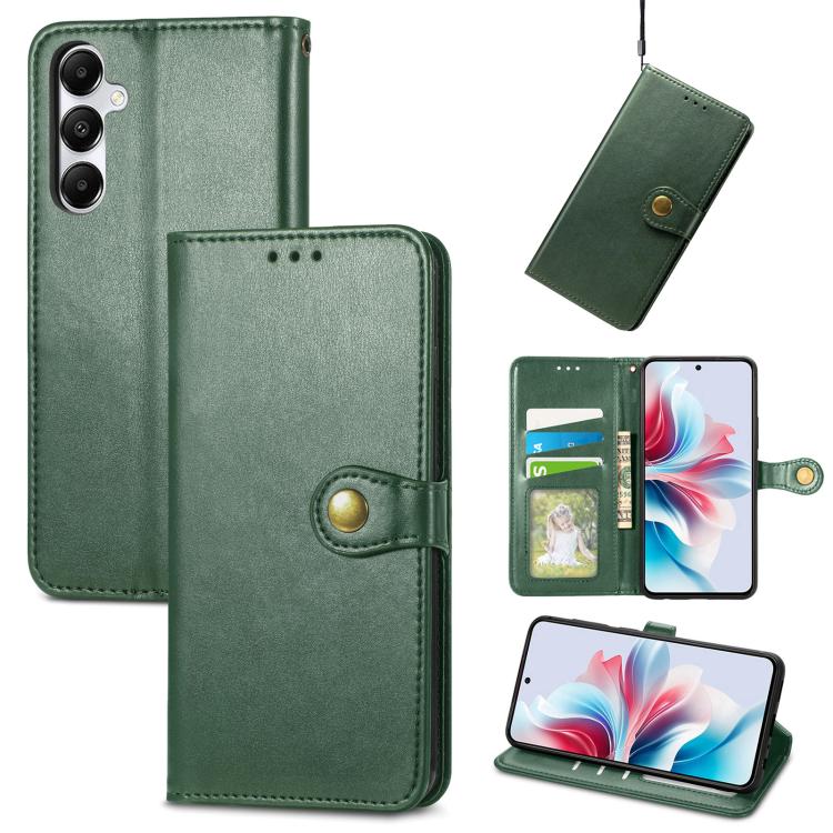 Retro Solid Color Buckle Leather Phone Case, For Samsung Galaxy S26+ 5G, For Samsung Galaxy S26 Ultra 5G, For Samsung Galaxy S26 5G, For Samsung Galaxy A27 5G