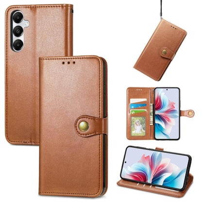 Retro Solid Color Buckle Leather Phone Case, For Samsung Galaxy S26+ 5G, For Samsung Galaxy S26 Ultra 5G, For Samsung Galaxy S26 5G, For Samsung Galaxy A27 5G