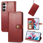 Retro Solid Color Buckle Leather Phone Case, For Galaxy A27 5G, For Galaxy S25 5G, For Galaxy S25+ 5G, For Galaxy S25 Ultra 5G