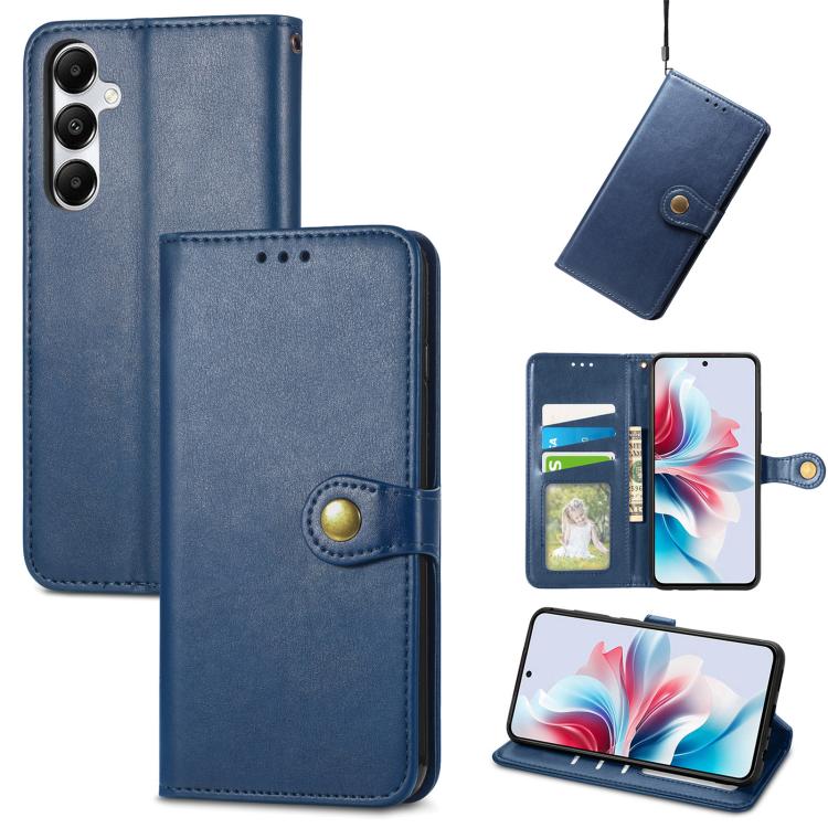 Retro Solid Color Buckle Leather Phone Case, For Galaxy A27 5G, For Galaxy S25 5G, For Galaxy S25+ 5G, For Galaxy S25 Ultra 5G