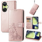 Four-leaf Clasp Embossed Buckle Leather Phone Case