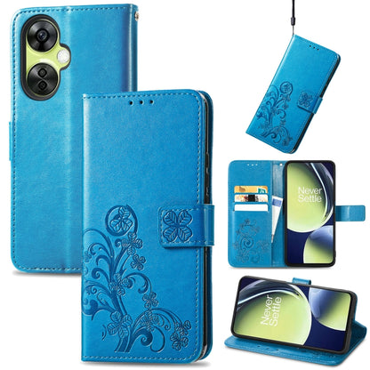 Four-leaf Clasp Embossed Buckle Leather Phone Case