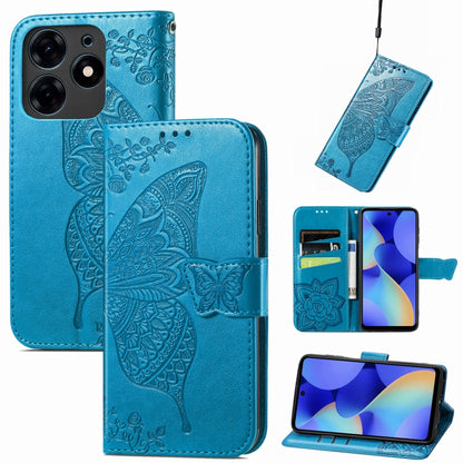 Butterfly Love Flower Embossed Leather Phone Case