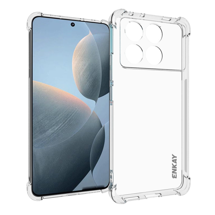 ENKAY Hat-Prince Transparent TPU Shockproof Phone Case, For Xiaomi 14T Pro 5G, For Xiaomi 14T 5G, For Xiaomi Redmi 14C 4G, For Redmi K70 Ultra, For Redmi Note 13R 5G, For Redmi Turbo 3 5G, For Xiaomi Redmi A3, For Redmi Note 13 Pro 4G                  ...
