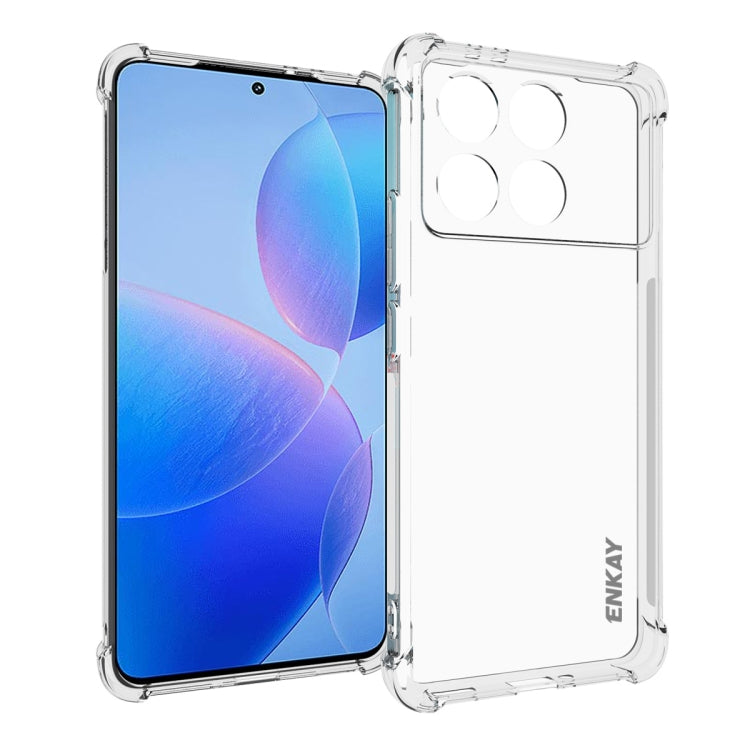 ENKAY Hat-Prince Transparent TPU Shockproof Phone Case, For Redmi K70 Pro, For Xiaomi 13T 5G, For Redmi 12 4G Global, For Redmi Note 12S, For Xiaomi Civi 3 5G, For Redmi Note 17 Pro+ / Max Global 163.4mm, For Redmi 17 4G / 5G Global 170mm              ...