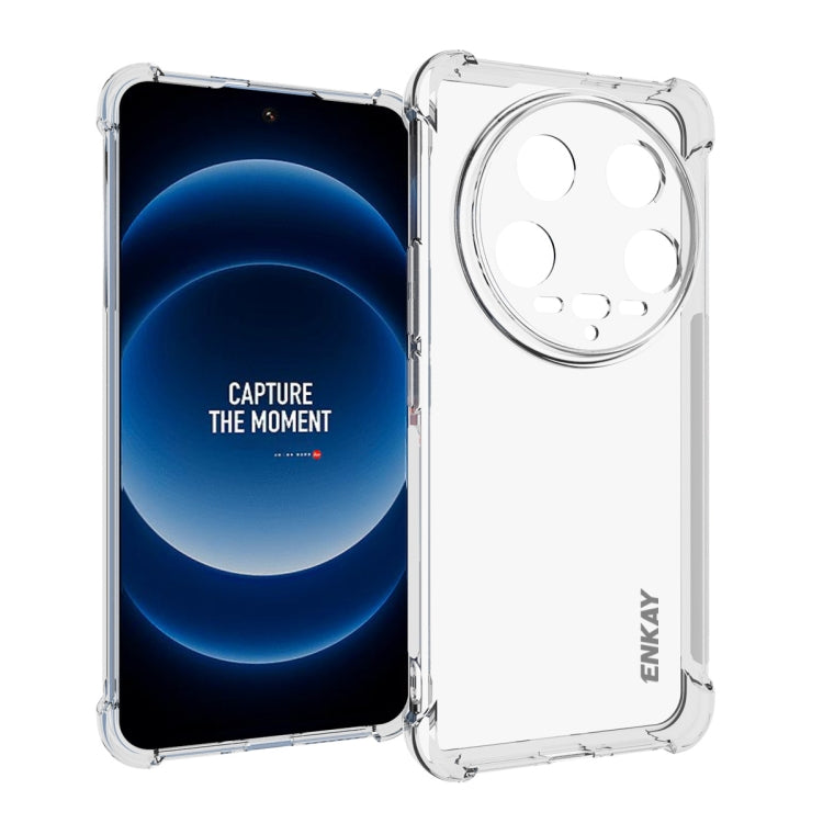 ENKAY Hat-Prince Transparent TPU Shockproof Phone Case, For Xiaomi 15 Pro, For Xiaomi 15, For Xiaomi 14T Pro 5G, For Xiaomi 14T 5G, For Xiaomi Redmi 14C 4G, For Redmi K70 Ultra, For Redmi Note 13R 5G, For Redmi Turbo 3 5G, For Xiaomi Redmi A3          ...