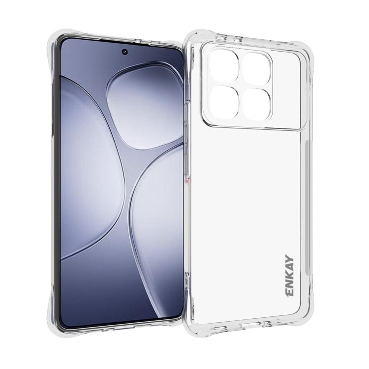 ENKAY Hat-Prince Transparent TPU Shockproof Phone Case, For Xiaomi 15 Pro, For Xiaomi 15, For Xiaomi 14T Pro 5G, For Xiaomi 14T 5G, For Xiaomi Redmi 14C 4G, For Redmi K70 Ultra, For Redmi Note 13R 5G, For Redmi Turbo 3 5G, For Xiaomi Redmi A3          ...