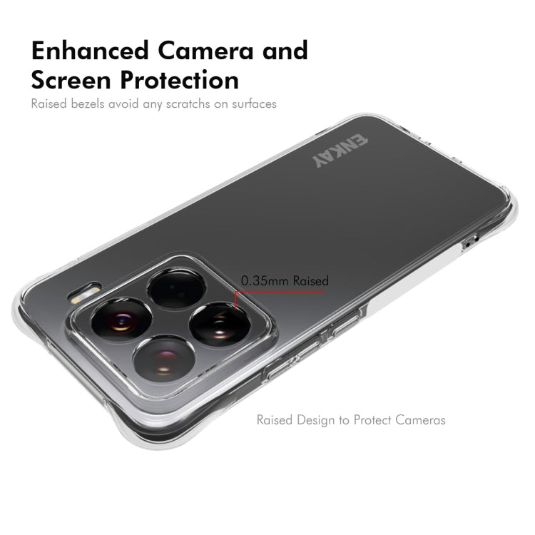 ENKAY Hat-Prince Transparent TPU Shockproof Phone Case, For Xiaomi 15 Pro, For Xiaomi 15, For Xiaomi 14T Pro 5G, For Xiaomi 14T 5G, For Xiaomi Redmi 14C 4G, For Redmi K70 Ultra, For Redmi Note 13R 5G, For Redmi Turbo 3 5G, For Xiaomi Redmi A3          ...
