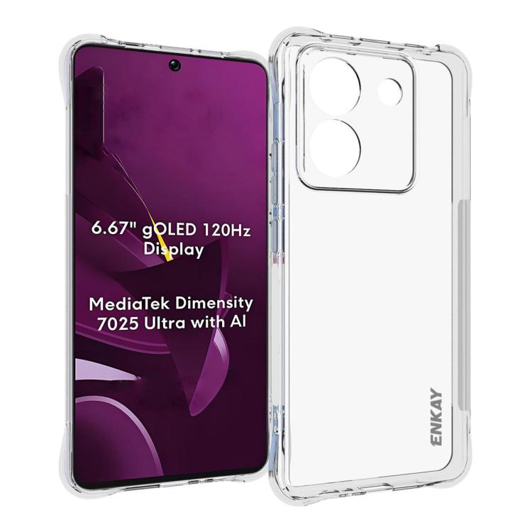 ENKAY Hat-Prince Transparent TPU Shockproof Phone Case, For Redmi 15a 5G, For Xiaomi 17T, For Xiaomi 17 Ultra, For Redmi Note 15 Pro 4G Global 163.2mm, For Redmi K90, For Redmi K90 Pro Max, For Redmi Note 15 Pro+ 5G Global 163.3mm                      ...