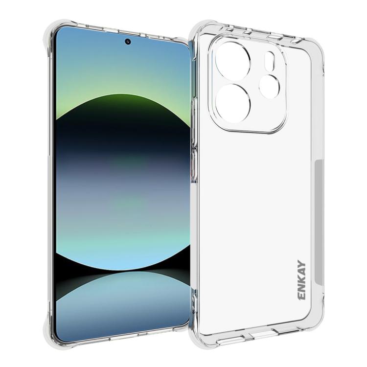 ENKAY Hat-Prince Transparent TPU Shockproof Phone Case, For Redmi K90, For Redmi K90 Pro Max, For Xiaomi 17 Pro, For Xiaomi 17, For Redmi 15C 5G / 4G EU 173mm, For Xiaomi Poco M7 Plus 5G / M7 4G 169mm, Redmi 15 5G Global / 15 4G SEA 169.5mm������������...