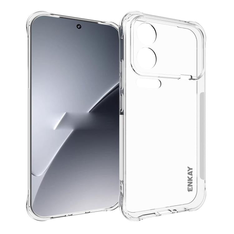 ENKAY Hat-Prince Transparent TPU Shockproof Phone Case, For Redmi K90, For Redmi K90 Pro Max, For Xiaomi 17 Pro, For Xiaomi 17, For Redmi 15C 5G / 4G EU 173mm, For Xiaomi Poco M7 Plus 5G / M7 4G 169mm, Redmi 15 5G Global / 15 4G SEA 169.5mm������������...