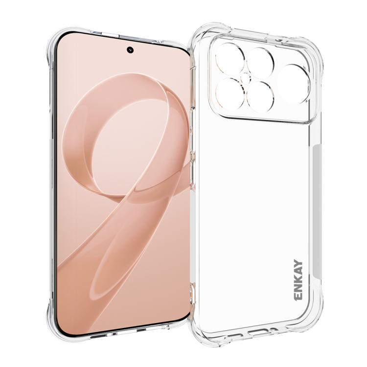 ENKAY Hat-Prince Transparent TPU Shockproof Phone Case, For Redmi K90, For Redmi K90 Pro Max, For Xiaomi 17 Pro, For Xiaomi 17, For Redmi 15C 5G / 4G EU 173mm, For Xiaomi Poco M7 Plus 5G / M7 4G 169mm, Redmi 15 5G Global / 15 4G SEA 169.5mm������������...