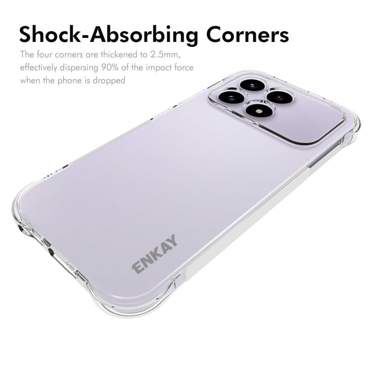 ENKAY Hat-Prince Transparent TPU Shockproof Phone Case, For Redmi K90, For Redmi K90 Pro Max, For Xiaomi 17 Pro, For Xiaomi 17, For Redmi 15C 5G / 4G EU 173mm, For Xiaomi Poco M7 Plus 5G / M7 4G 169mm, Redmi 15 5G Global / 15 4G SEA 169.5mm������������...