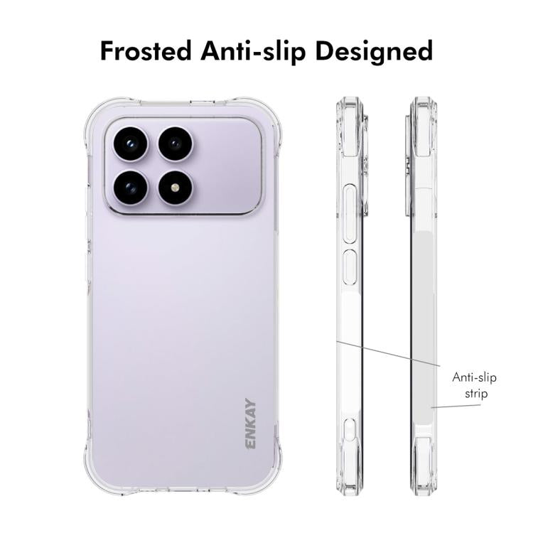 ENKAY Hat-Prince Transparent TPU Shockproof Phone Case, For Redmi K90, For Redmi K90 Pro Max, For Xiaomi 17 Pro, For Xiaomi 17, For Redmi 15C 5G / 4G EU 173mm, For Xiaomi Poco M7 Plus 5G / M7 4G 169mm, Redmi 15 5G Global / 15 4G SEA 169.5mm������������...
