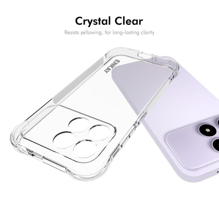 ENKAY Hat-Prince Transparent TPU Shockproof Phone Case, For Redmi K90, For Redmi K90 Pro Max, For Xiaomi 17 Pro, For Xiaomi 17, For Redmi 15C 5G / 4G EU 173mm, For Xiaomi Poco M7 Plus 5G / M7 4G 169mm, Redmi 15 5G Global / 15 4G SEA 169.5mm������������...