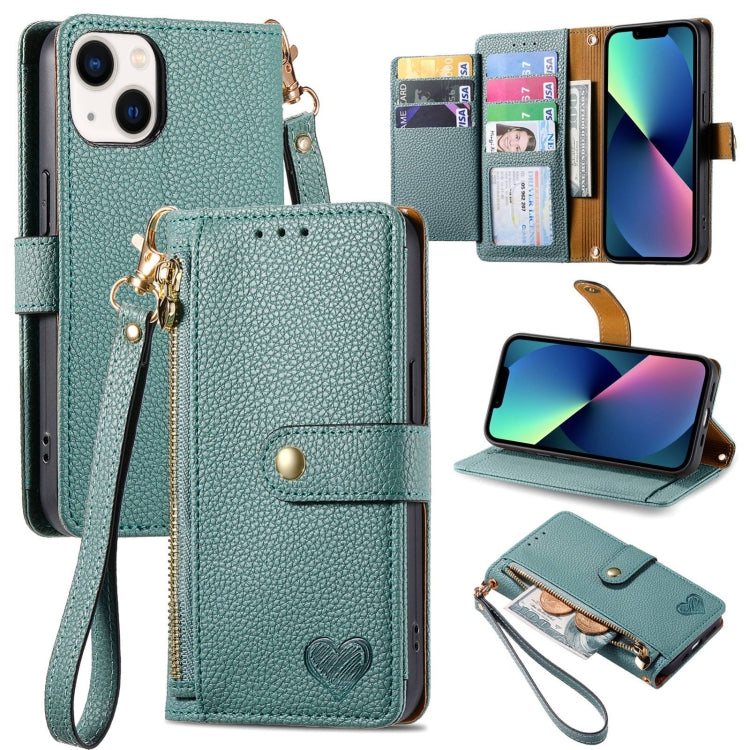 Love Zipper Lanyard Leather Phone Case, For iPhone 13 mini, For iPhone 12 mini, For iPhone 12 Pro Max, For iPhone 11 Pro Max